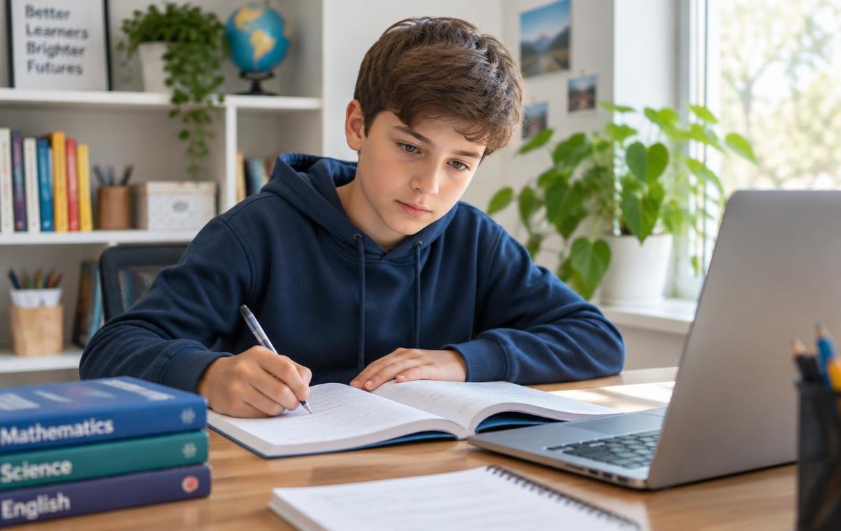 Lower Secondary student learning and practising