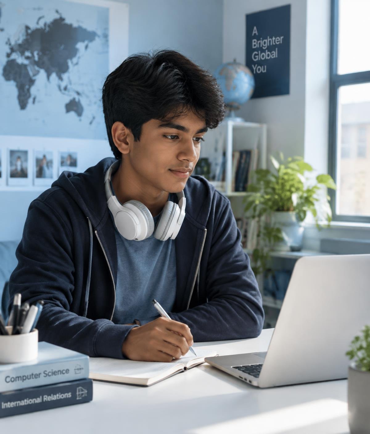 Student developing reading and writing skills